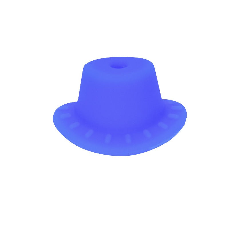 50pcs Silicone Focal Beads Cowboy Hat With Hole Center 17