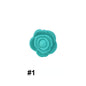 50pcs Silicone Focal Beads Rose Flower Double-Sided Design 5