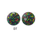50pcs 15mm Rhombus Printed Silicone Beads Multi Color Design 17