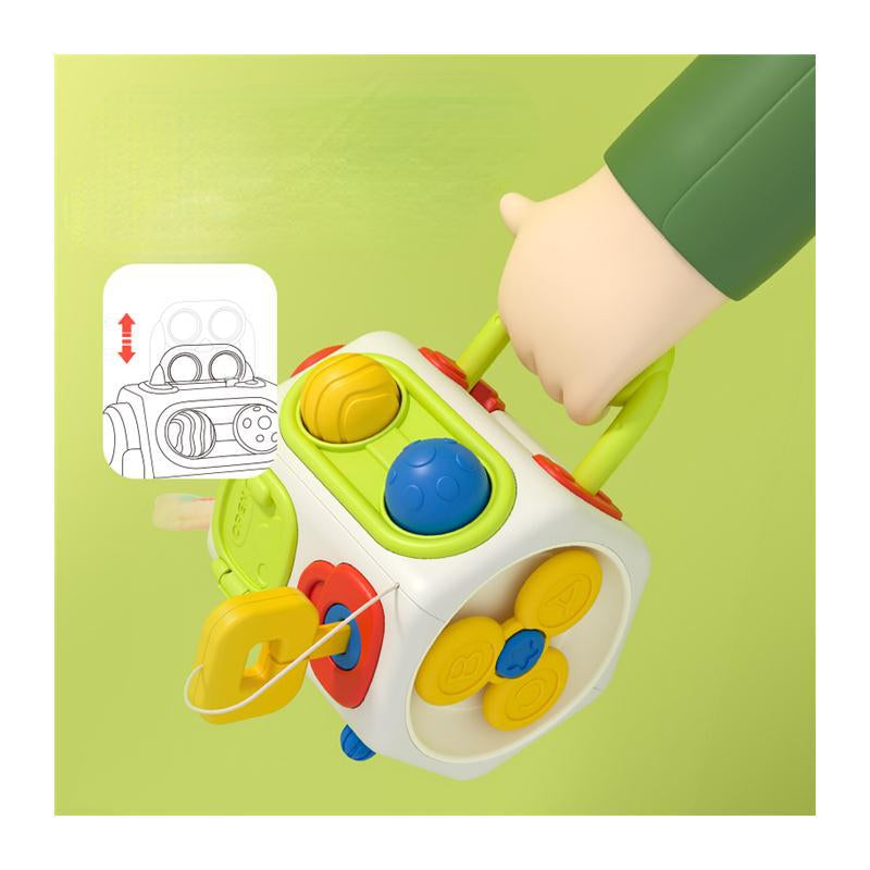 Plastic Montessori Toys Baby Finger Activity Cube 10cm 5