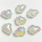 50pcs 14x20mm UV Finish Light In The Dark Heart Star Acrylic Beads 6