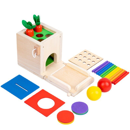 Wooden Montessori Toys Color Pairing Pulling Radish for Kids