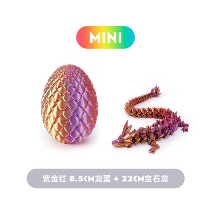 3D Printed Chinese Loong Dragon Egg Decoration Gift 22cm