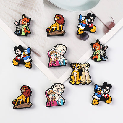 20pcs Silicone Focal Beads Blue Alien Character Large Ears and Round Ear Mouse Character 3