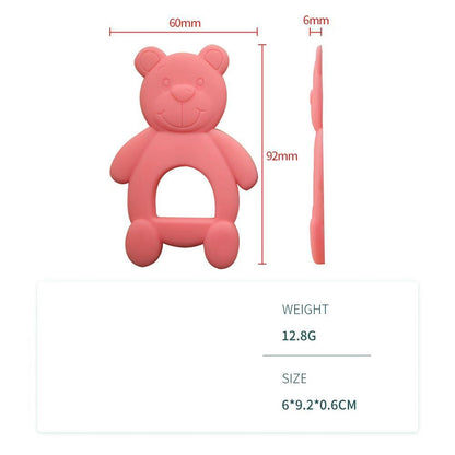 Silicone Bear Shaped Baby Teething Toy 9.2x6x0.6cm 3