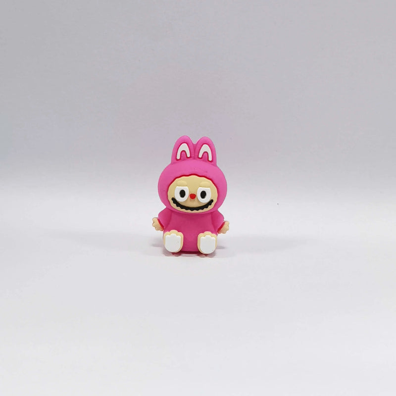 20Pcs Silicone 3D Focal Beads Cartoon Figure Sitting Pose 12
