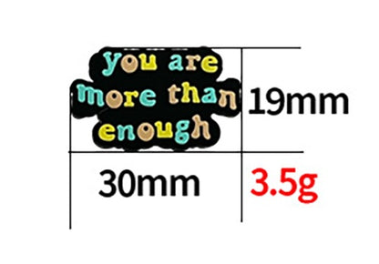 Silicone Focal Beads You Are More Than Enough Text Design 2