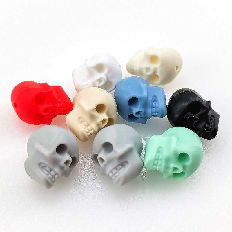 10pcs Silicone Focal Beads Halloween Ghost Bat Skull Pumpkin Designs 3