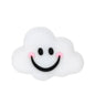 Silicone Focal Beads White Smiling Cloud Face Design