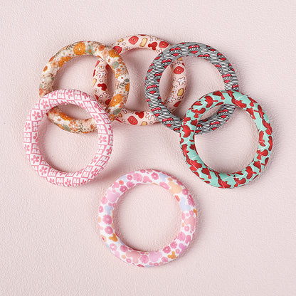65mm Printed Silicone Beads Rings 2