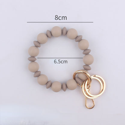 Spacer Beads Silicone Bead Wristlet Keychain 5