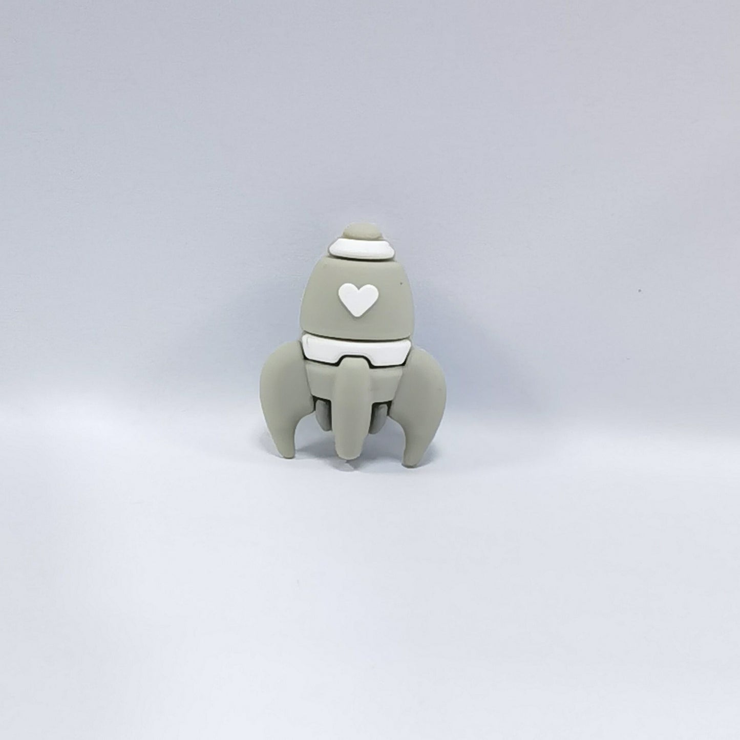 20Pcs Silicone 3D Focal Beads Color Love Rocket with Heart Detail 6