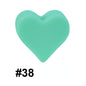 50pcs 14mm Heart Silicone Beads Colorful Diy Teether Accessories 19