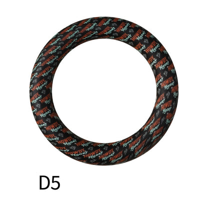 65mm Printed Silicone Beads Ring Shape Printed Design 11