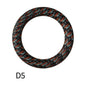 65mm Printed Silicone Beads Ring Shape Printed Design 11