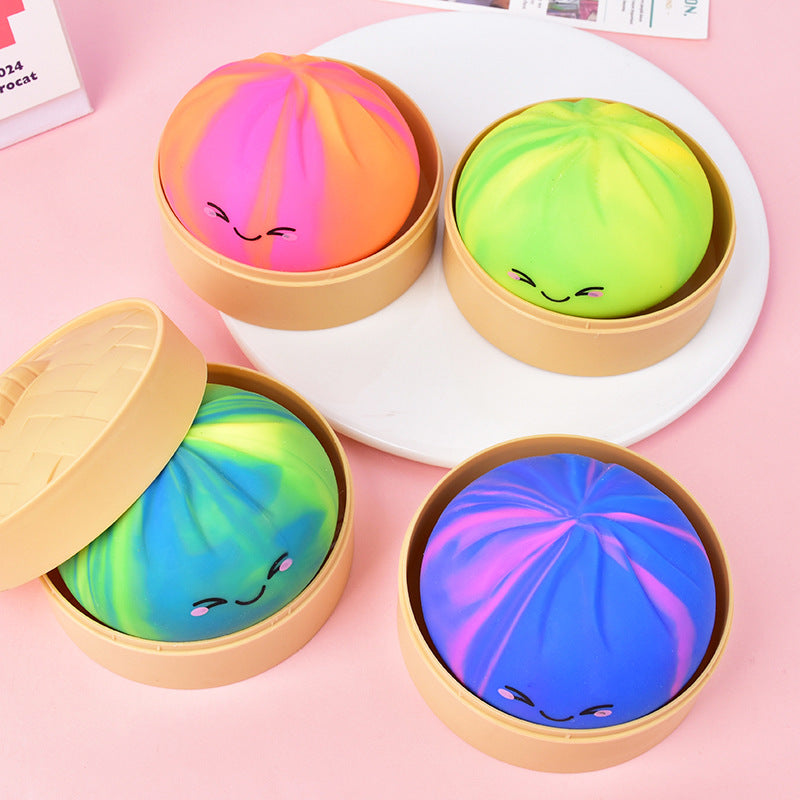 TPR Steamed Stuffed Bun Squishy Toy Sensory Stress Relief Squeeze 6