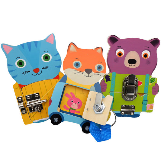 Wooden Children Unlocking Montessori Toys for Toddlers