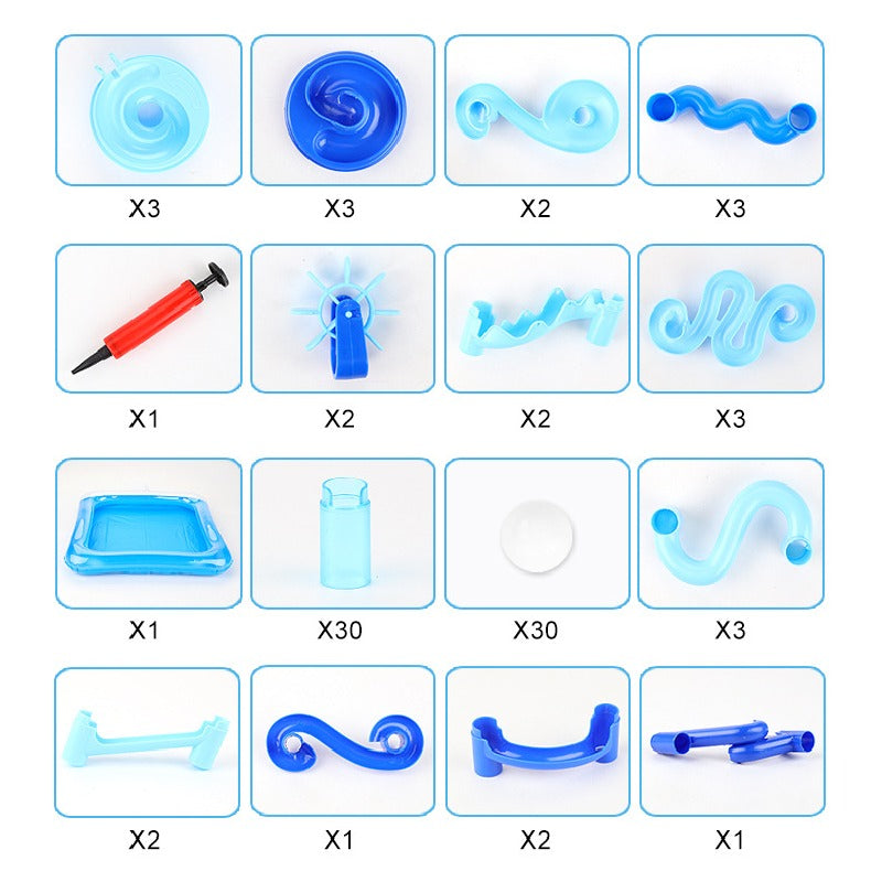 Plastic Marble Run Water Playing Educational Toy 16.5cm 4