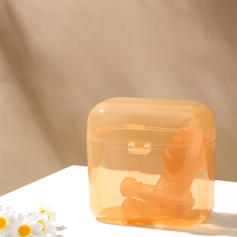 Bear Shaped Silicone Teething Toy with Rattle for Baby 3