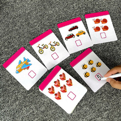 Educational Paper Number Flash Cards Cognitive Learning Toy 2