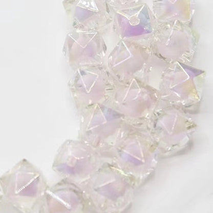 200pcs 16mm Diamond Acrylic Beads Transparent for Jewelry Making 5