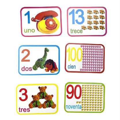 Animal Spanish Alphabet Learning Educational Toy Flash Cards 2