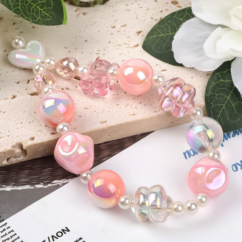 10pcs 17mm Spiral Acrylic Beads Transparent DIY Bracelet Making 4