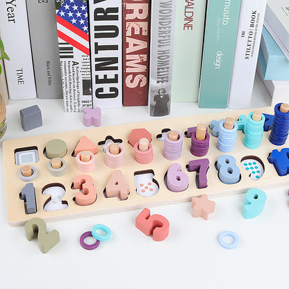 Wooden Montessori Toys Digital Board Color Classification Educational 6