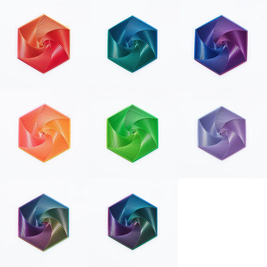 Hexagonal 3D Printed Fidget Toy Articulated Flexible