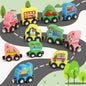 Wooden Building Blocks Magnetic Digital Letters Educational Toy Car 9