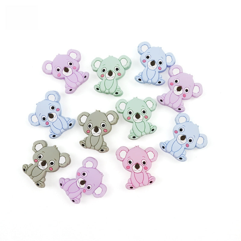 Silicone Focal Beads Animal Koala Tilted Head Pose 4