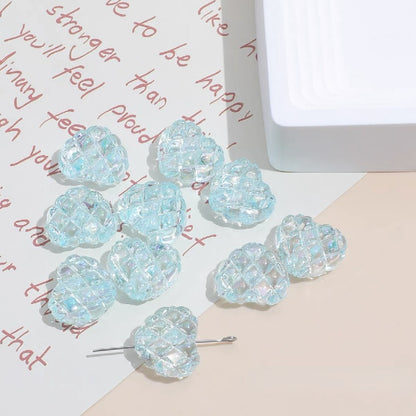 10pcs 18x20mm Transparent Heart Acrylic Beads DIY Bracelet Making 8