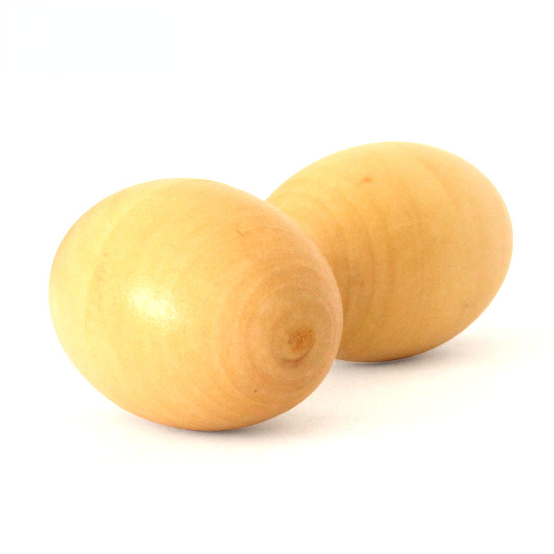 Wooden Egg Shaker Musical Instrument Early Childhood Education Toy 2