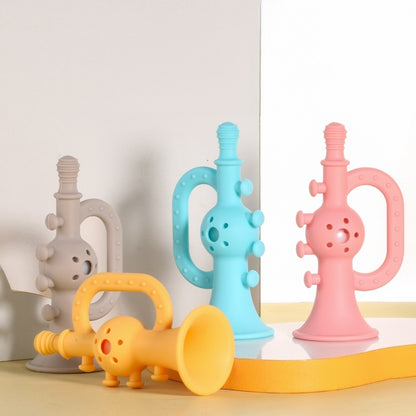 Silicone Baby Teething Toy Small Horn with Ringing Sound