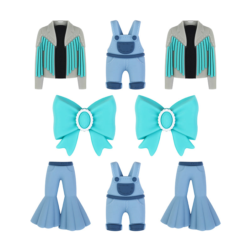 20Pcs Silicone 3D Focal Beads Jeans Denim Shirt Clothing Details 9