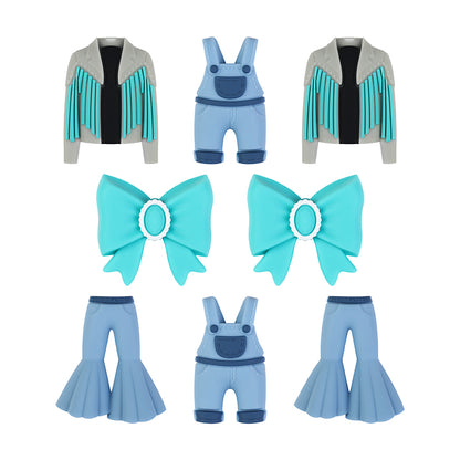 20Pcs Silicone 3D Focal Beads Jeans Denim Shirt Clothing Details 9