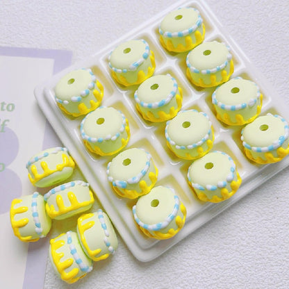 10pcs 14x20mm Cake Acrylic Beads DIY Bracelet Making 7