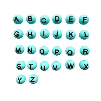 26pcs 15mm Silicone Letter Beads Alphabet A-Z Multi Color 4