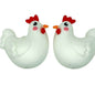 20Pcs Silicone 3D Focal Beads White Rooster Front Facing