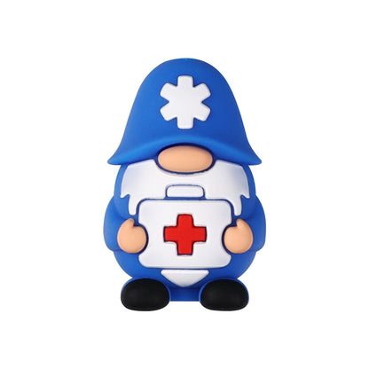 20Pcs Silicone 3D Focal Beads Doctor Police Firefighter Career Medical Theme 14