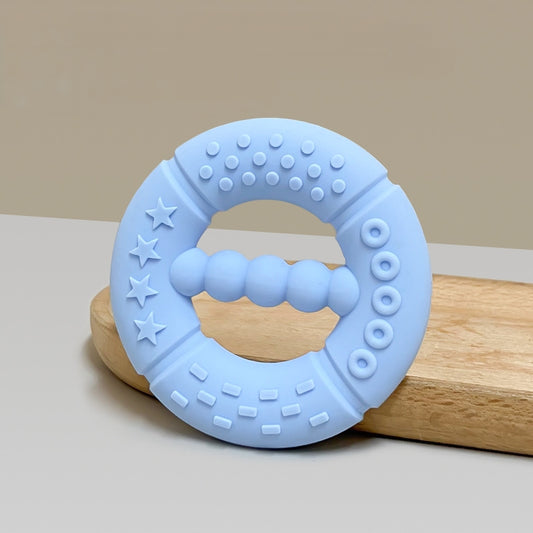 Silicone Baby Teething Ring Hand Grasping Teether Toy