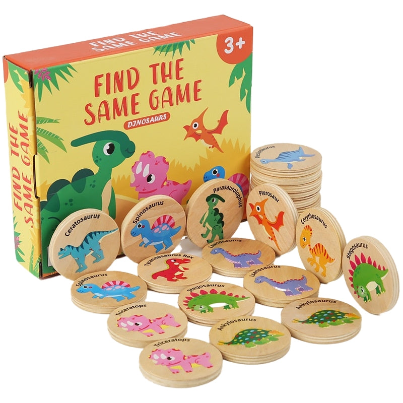 Wooden Find The Same Dinosaur Sorting Toy for Kids