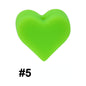 50pcs 14mm Heart Silicone Beads Colorful Diy Teether Accessories 9