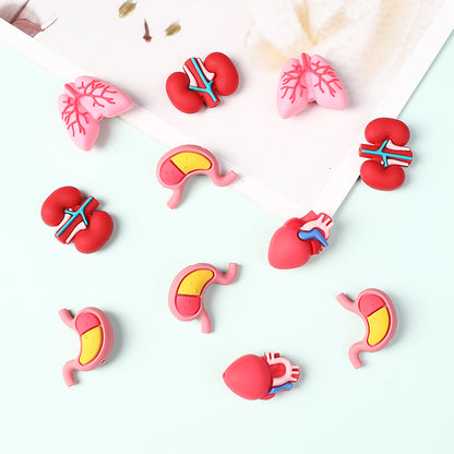 20Pcs Silicone 3D Focal Beads Cartoon Organs Detailed Design 6