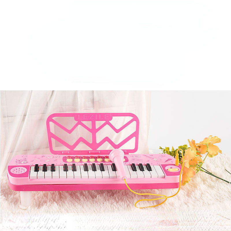 Plastic Kids Electronic Keyboard Musical Instrument with Microphone 37 Keys 5