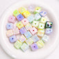 10pcs 14.5mm Light In The Dark Acrylic Cheese Cube Beads 12