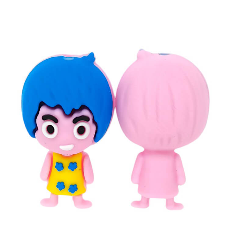 Silicone 3D Focal Beads Inside Out Emotional Little People Front Facing