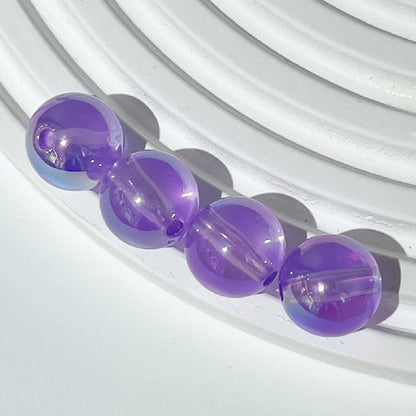 50pcs 16mm UV Finish Round Acrylic Beads Transparent DIY Bracelet Making 12