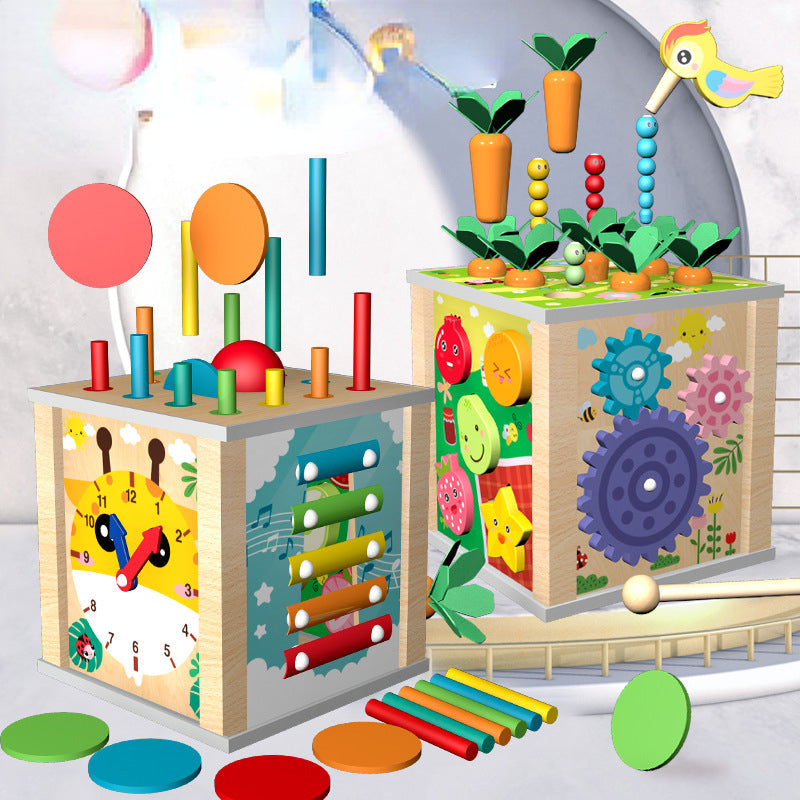 Wooden Montessori Toys Pairing Radish Pulling Educational Toy 2
