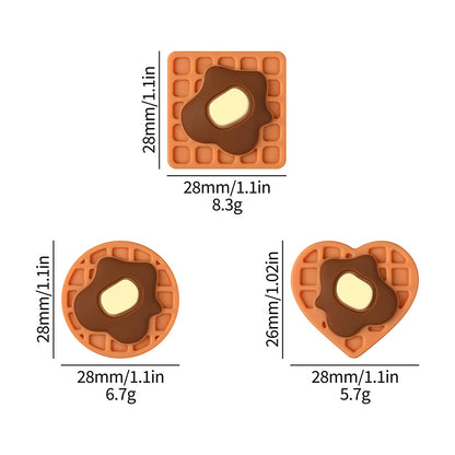 20Pcs Silicone Focal Beads Vanilla Flavored Waffles With Butter Detail 6